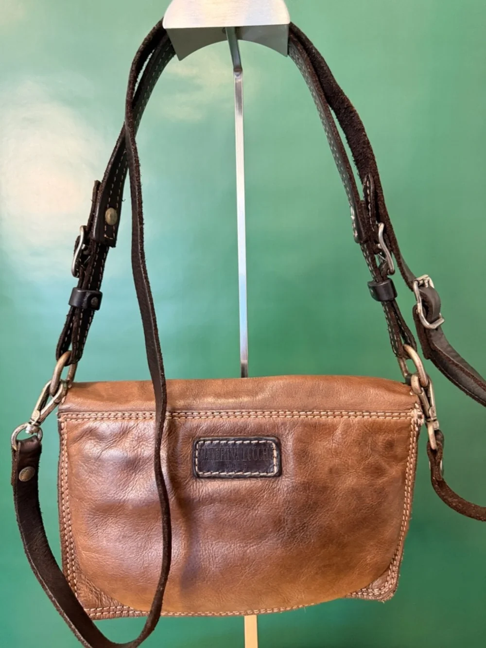 Vintage Caterina‎ Lucchi Leather Crossbody Bag